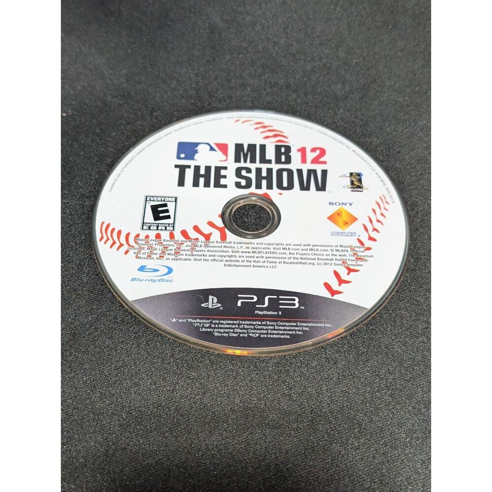 MLB 12: The Show (Sony PlayStation 3 - Disc Only, 2012) PS3 Baseball Video Game